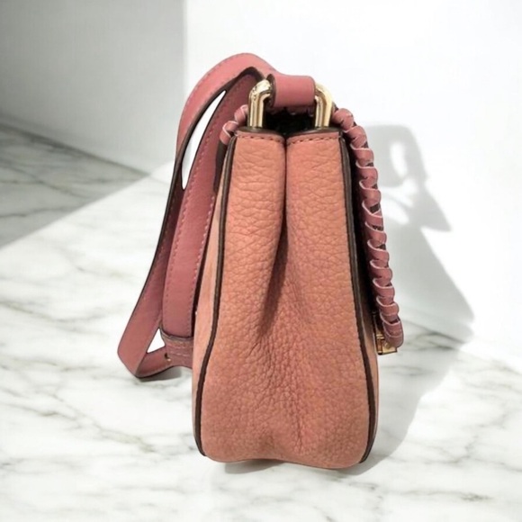 Kate Spade Somerset Adalise Suede & Pebbled Leather Crossbody Vintage Rose - Picture 7 of 14